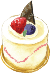 レアチーズケーキのイラスト