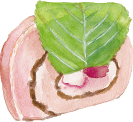 桜ロールのイラスト