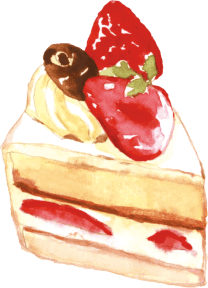 いちごのショートケーキのイラスト