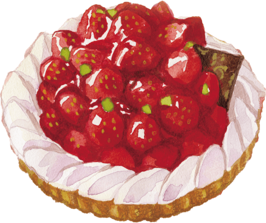 いちごのタルトのイラスト